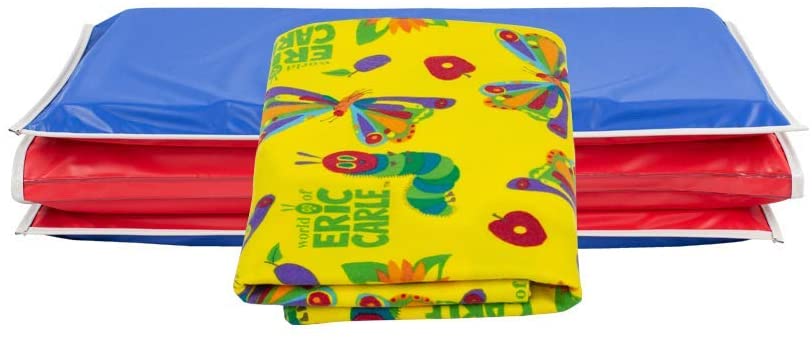 Photo 1 of KinderMat + Eric Carle Kinderbundle - Beautiful Butterfly - Full Nap Mat & Washable Cover, Special Edition - 47" x 22", Value Bundle, Great for Daycare & Family Households
