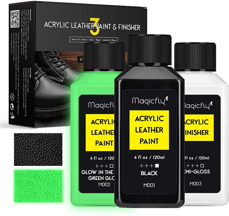 Photo 1 of Magicfly Black Acrylic Leather Paint + Magicfly 36 Colors Acrylic Pouring Paint
