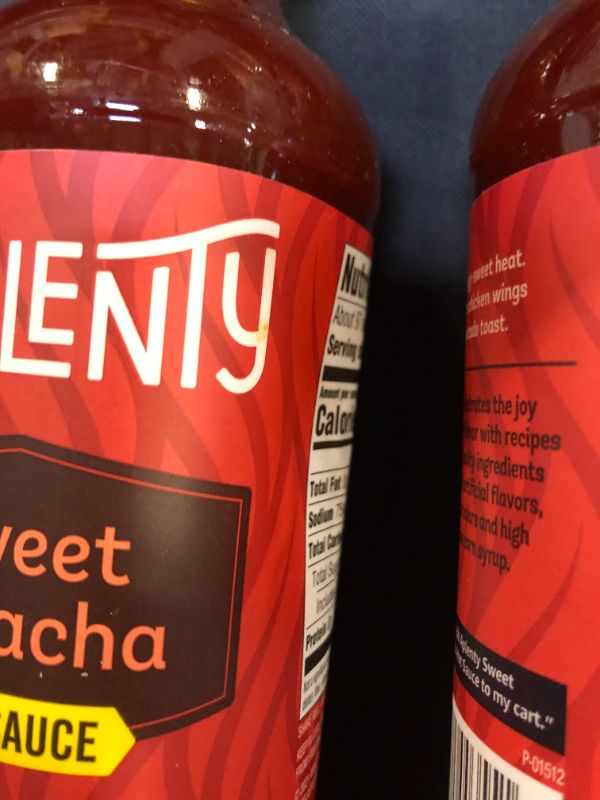 Photo 1 of Aplenty, Sweet Sriracha Hot Sauce, 20.5 oz 6 count--bb May 2022
