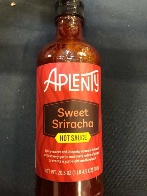 Photo 2 of Aplenty, Sweet Sriracha Hot Sauce, 20.5 oz 6 count--bb May 2022
