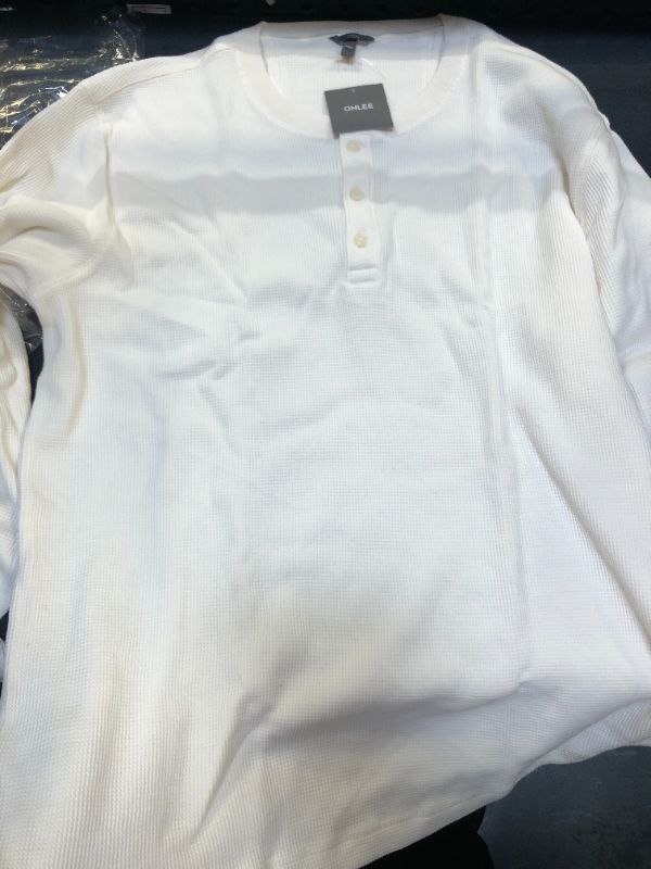Photo 1 of mens thermal long sleeve color white size extra large 
