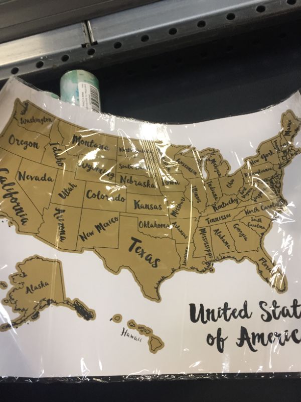 Photo 4 of Scratch Off USA Map Poster,12x17 Inches United States Map with 18 Accessories Set,Personalized Travel Poster,Travel Gift + BONUS USA Scratch Map (No Pungent Taste)
