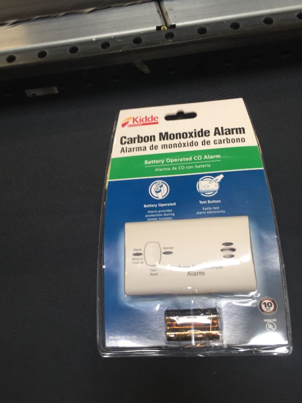 Photo 2 of 
Kidde AA Battery Operated Basic Carbon Monoxide Alarm - 9CO5 (FACTORY SEALED)
