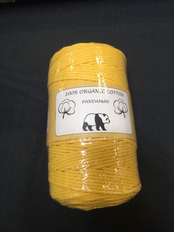 Photo 2 of 
Macrame Cord 3mm, PANDAMAN 220 Yards (About 200m) Natural Cotton Soft Macrame Rope for Handmade Plant Hanger Wall Hanging Craft Making Bohemia Dream Catcher DIY Craft Knitting, Yellow
