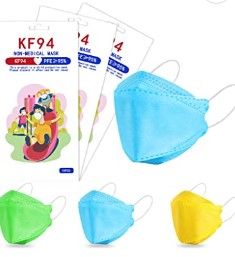 Photo 1 of 30 Packs Korean Kids Face Mask Breathable with Elastic Earloop Multicolored for Boys Girls 3D Design 4 Layer Paper.