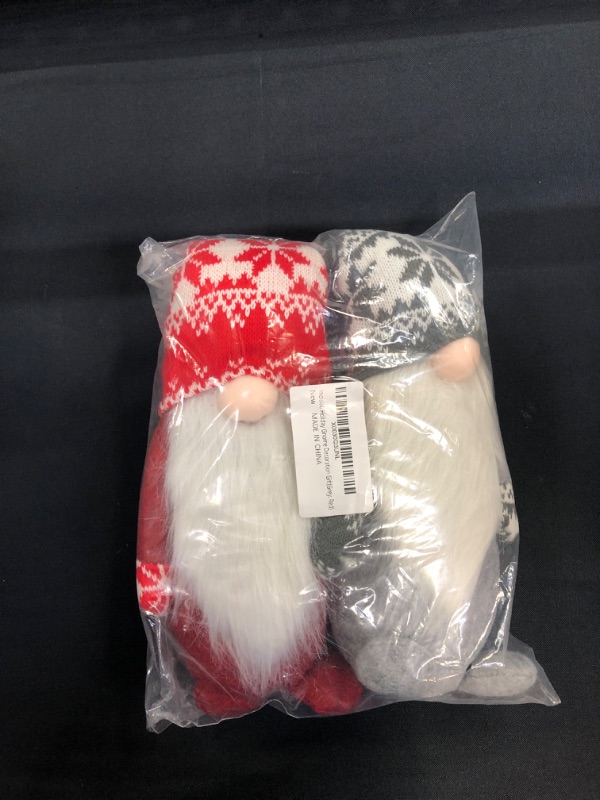 Photo 1 of Imoislab Christmas Gnomes,Holiday Gnomes Decoration Handmade Santa Claus, Thanksgiving Day,Christmas Winter Gnomes Ornament(Grey, Red)
