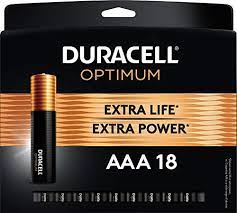 Photo 1 of Duracell Optimum Batteries, Alkaline, AAA, 1.5 V, 18 Pack - 18 batteries