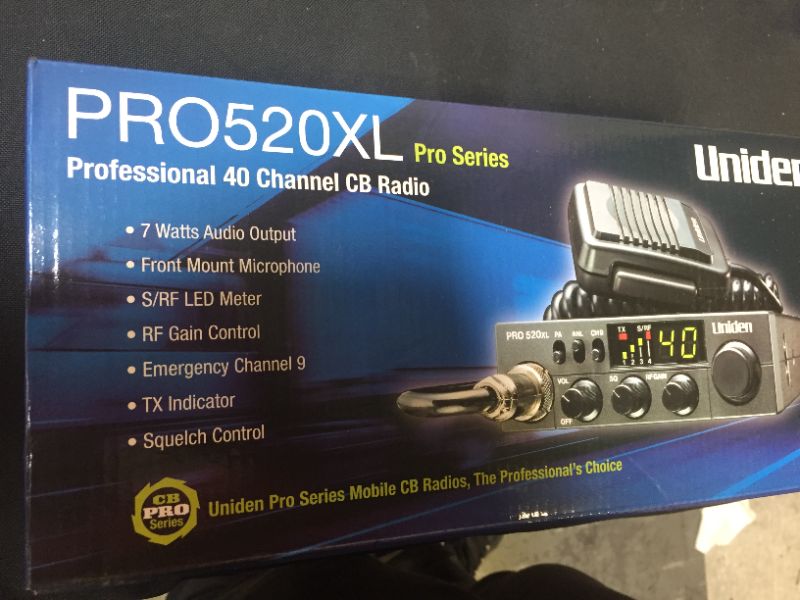 Photo 6 of UNIDEN PRO520XL 40-Channel 4-Watt Compact CB Radio