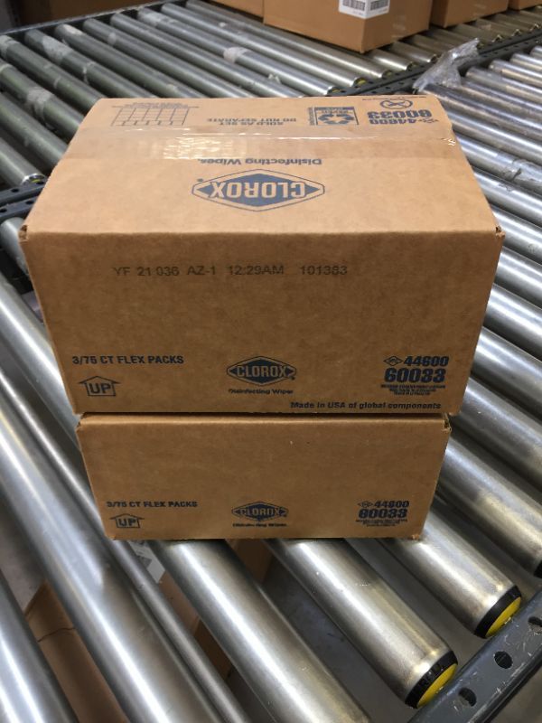 Photo 1 of CLOROX DISINFECTING WIPES, BLEACH FREE, FRESH SCENT, MOISTURE SEAL LID, 75 COUNT, 3 PACK. 2 BOX SET.
