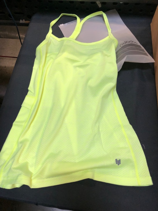 Photo 2 of ODODOS Workout Tank Tops for Women, Strappy Athletic Tanks with Side Pocket, Exercise Gym Yoga Shirts XS