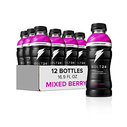 Photo 1 of Bolt24 Fueled by Gatorade, Hydration with Antioxidants and Electrolytes, Mixed Berry, 16.9 Fl Oz, Pack of 12--bb June 2022

