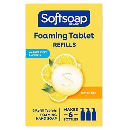 Photo 1 of Softsoap Foaming Hand Soap Tablets, Refill Tablets, Lemon Fizz, 6 Count (Pack of 1)

