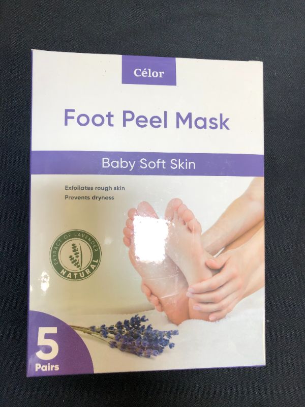 Photo 1 of ??Foot Peel Mask (5 Pairs) - Foot Mask for Baby soft skin - Remove Dead Skin | Foot Spa Foot Care for women Peel Mask with Lavender and Aloe Vera Gel for Men and Women Feet Peeling Mask Exfoliating
