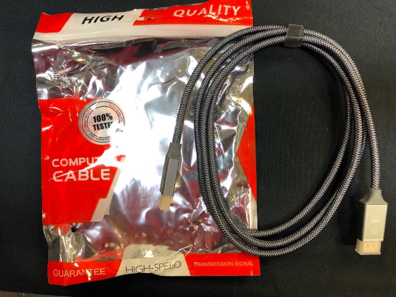 Photo 1 of VESA Certified DisplayPort Cable,Capshi 4K DP Cable Nylon Braided -(4K@60Hz, 2K@165Hz) Ultra High Speed DisplayPort to DisplayPort Cable 6.6ft for Laptop PC TV etc- Gaming Monitor Cable (Grey) 2 PACK
