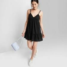 Photo 1 of Women's Sleeveless Triangle Cup Breezy Dress - Wild Fable Black M
