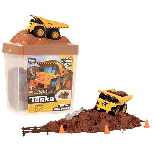 Photo 1 of Tonka - Metal Movers Dirt & Dig Playset - Includes Dump Truck, Accessories, 1lb Tonka Tough Dirt, Reusable Storage Container
2PACK