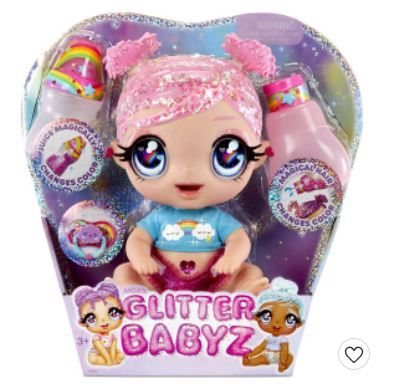 Photo 1 of Glitter Babyz Dreamia Stardust with 3 Magical Color Changes Baby Doll - Pink Hair

