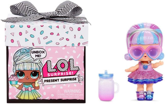 Photo 1 of LOL Surprise Present Surprise Birthday Month Doll With (12 Surprises) For Kids Age 5+ -- FACTORY SEALED -- 
box a little damaged --