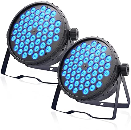 Photo 1 of BETOPPER DJ Lights 2 Pack, 54x3W LED Par Lights, DMX Stage Lights Sound Activated, Strobe Wash Lights for Wedding, Church, Party, Club, Concert and Festival Events
