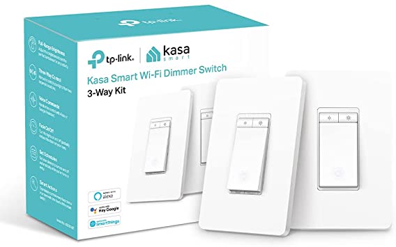 Photo 1 of Kasa Smart 3 Way Dimmer Switch KIT, Dimmable Light Switch Compatible with Alexa, Google Assistant and SmartThings, Neutral Wire Needed, 2.4GHz, ETL Certified, (KS230 KIT) , White
