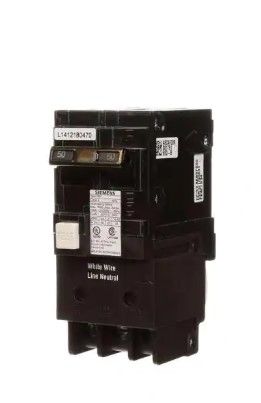 Photo 1 of 50 Amp Double-Pole Type QPF GFCI Circuit Breaker
