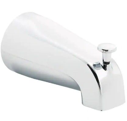 Photo 1 of 5.56 in. Long Pull-Up Diverter Tub Spout in Chrome
