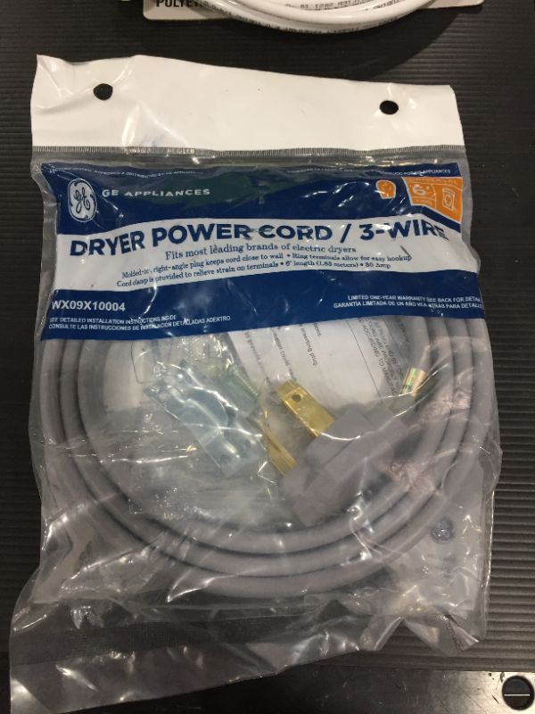Photo 2 of 6 ft. 3-Prong 30 Amp Dryer Cord
