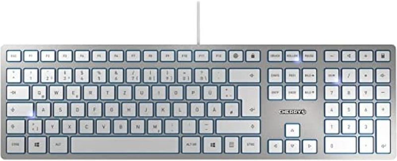 Photo 1 of Cherry KC 6000 Slim Keyboard - USB Interface - English (US) - SX Keyswitch (White)