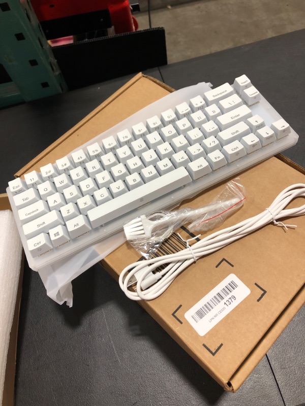 Photo 2 of Womier 66 Key Custom Mechanical Keyboard Kit 65% 66 PCB CASE How swappable Switch Support Lighting Effects with RGB Switch led (Womier66 G Red x1)