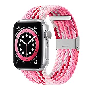 Photo 1 of Bagoplus Compatible with Apple Watch iWatch Bands 49mm 38mm 40mm 41mm 42mm 44mm 45mm Women Men, Adjustable Braided Solo Loop Stretchable Elastics Sport for iWatch Series 8/7/6/SE/5/4/3/2/1/Ultra (B098N7YDLX)
