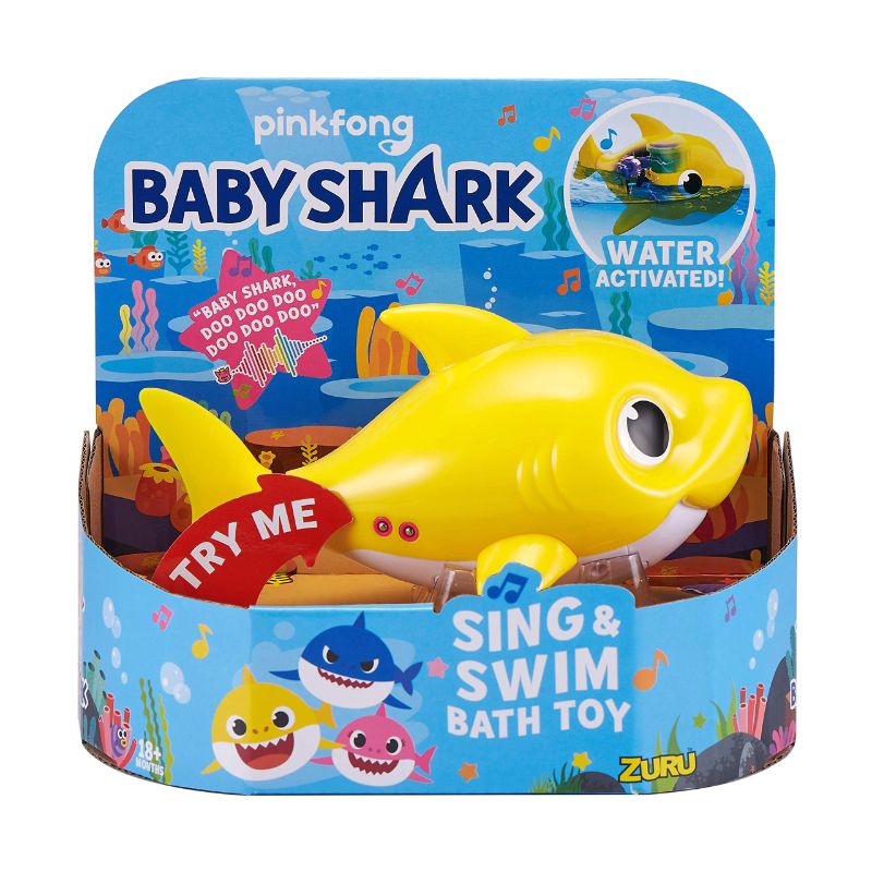 Photo 1 of [2 Pack] Robo Alive Junior Baby Shark Battery-Powered Sing and Swim Bath Toy Assortment
