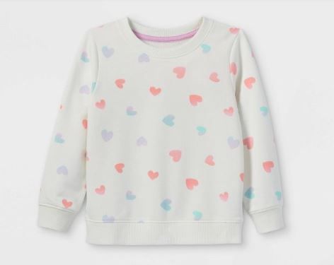 Photo 1 of [2 Pack] Toddler Girls' French Terry Pullover Sweatshirt - Cat & Jack™ [Size L- 10/12]