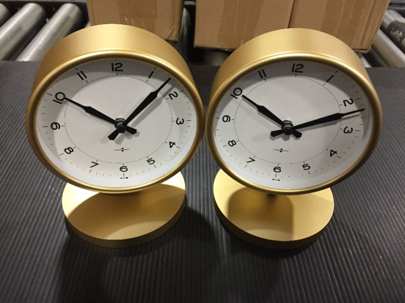 Photo 2 of [2 Pack] 5" Mantel Table Clock Stand Brass - Threshold™