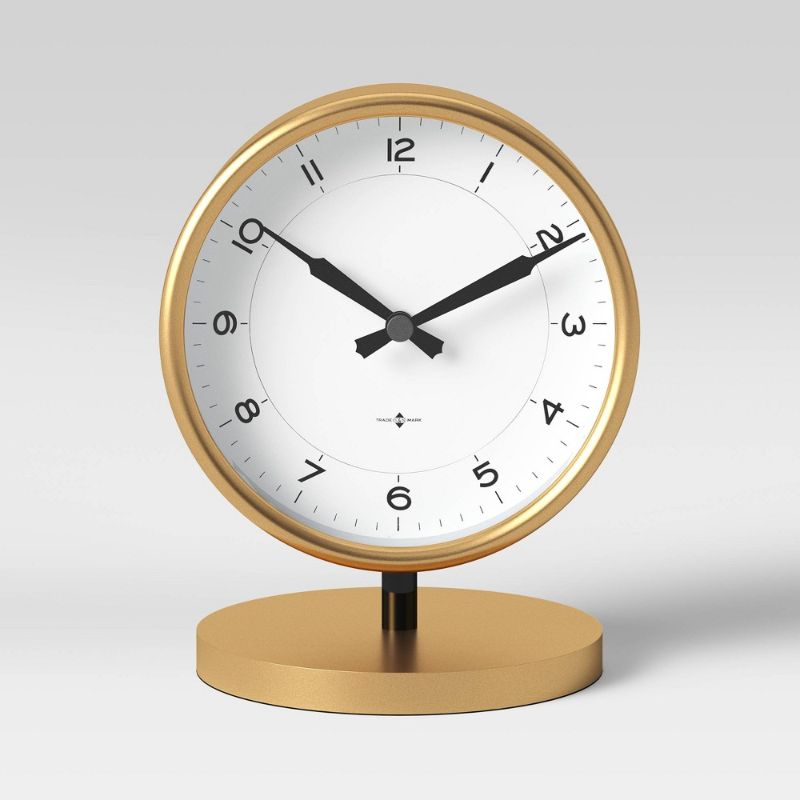 Photo 1 of [2 Pack] 5" Mantel Table Clock Stand Brass - Threshold™