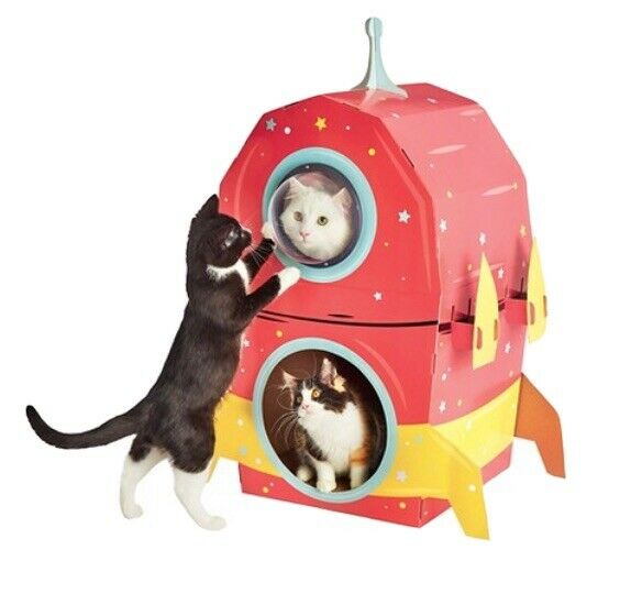 Photo 1 of Boots & Barkley 2 Story Cat Scratcher Spaceship