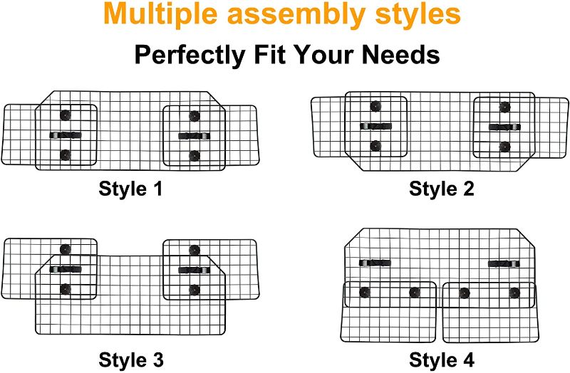 Photo 3 of 38-66.5 Inches Dog Car Barrier for SUVs, Van, Vehicles