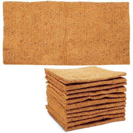 Photo 1 of 12 Pack Coco Fiber Liner Sheets Replacement for Planters Substrate Mats for Small Pets 10 X 20 Inch
