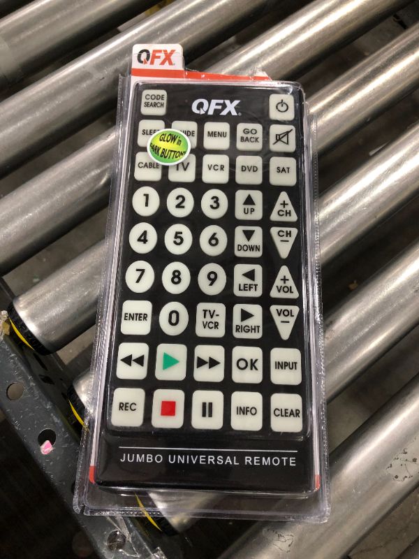 Photo 2 of QFX REM-115 Jumbo 8-Device Universal Remote for RCA, Sony, Philips, Samsung, GE, LG, Panasonic, Sharp, Toshiba and Other Brand Devices with Code Pairing, Sleep Timer, Glow-in-The-Dark Buttons
