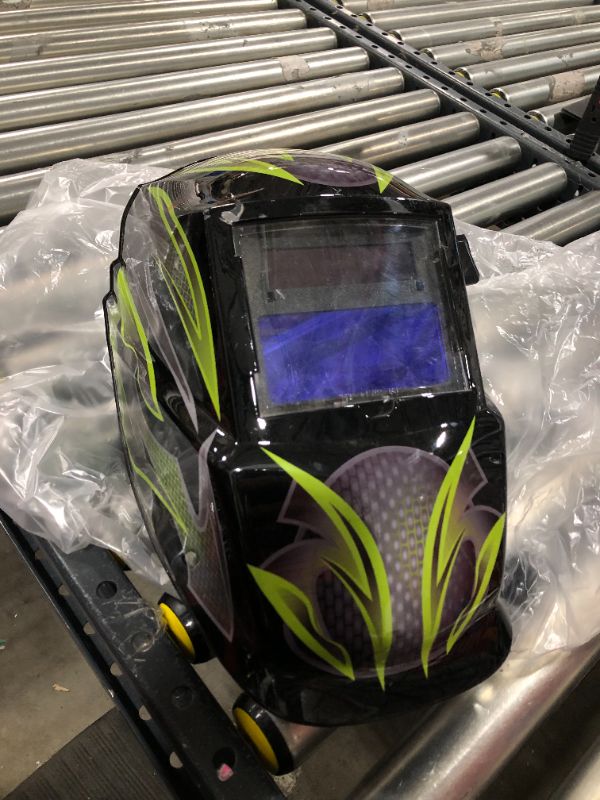 Photo 2 of Auto-Darkening Welding Helmet with Variable Shade Lens No. 9-13 (1.73 x 3.82 in. Viewing Area), Galaxis Design
