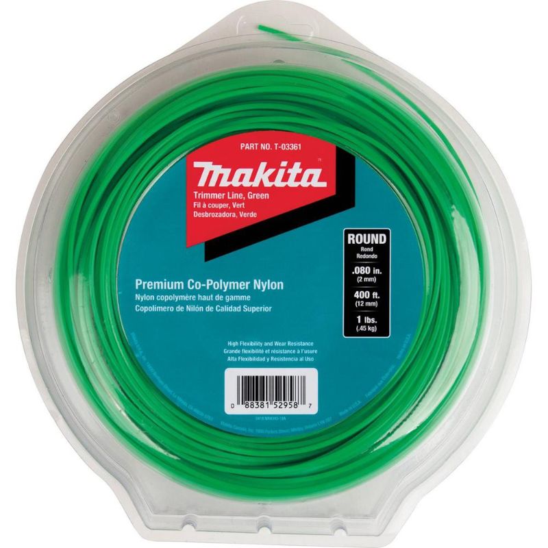 Photo 1 of 1 lbs. 0.080 in. x 400 ft. Round Trimmer Line in Green
