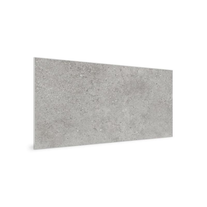 Photo 1 of 15.7 in. x 24.4 in. Tongue & Groove Decorative PVC Bathroom and Shower Wall Tiles in Urban Cement, Light Gray(8-Piece)
