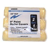 Photo 1 of 9 in. x 3/8 in. High-Density Polyester Knit Paint Roller Cover (3-Pack)
