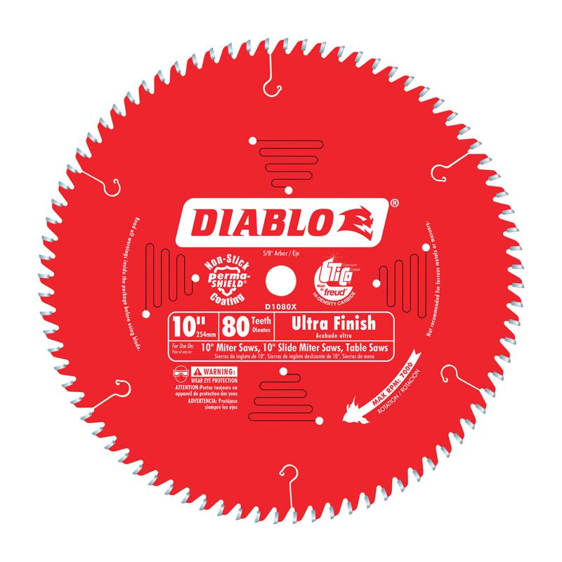 Photo 1 of 10 in. x 80-Tooth Ultra Finish Circular Saw Blade
