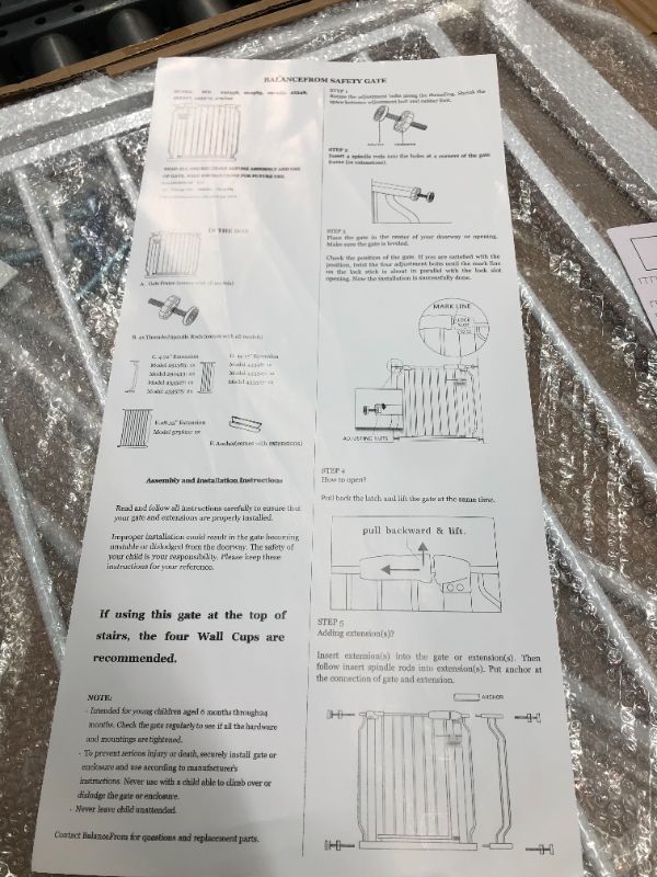 Photo 4 of BalanceFrom Easy Walk-Thru Safety Gate for Doorways and Stairways with Auto-Close/Hold-Open Features
WHITE 