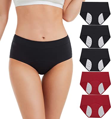 Photo 1 of 
Period Underwear for Women Leak Proof Cotton Overnight Menstrual Panties Briefs ( Multipack)
LARGE 