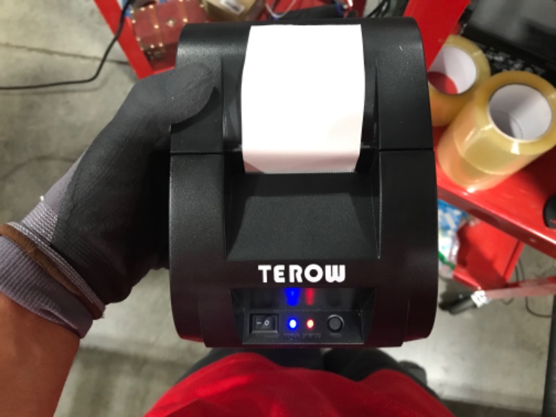 Photo 3 of Thermal Receipt Printer, TEROW 58mm Max-Width Small USB Direct Printer with High-Speed Printing and USB Interface, Support ESC/POS Window Linux Operat
