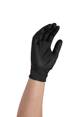 Photo 1 of Ammex ABNPF Textured Medical/Exam Nitrile Gloves, Powder-Free, Black, Large, 100/Box
