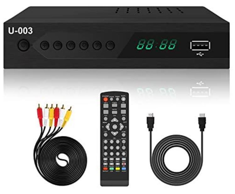 Photo 1 of Analog-to-Digital Converter-U-003 Digital Converter Box/Set-Top Box/ATSC Tuner for 1080P Live with HDMI Cable, TV Tuner, DVR TV Recording&Playback, EPG, USB Media Player, Local Channel Free
