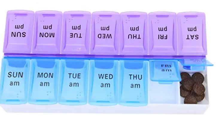 Photo 1 of 7 Day Weekly Pill AM PM Organizer, ShysTech Large Pill Case Pill Box for Pills/ Vitamin/ Supplements / Medication
