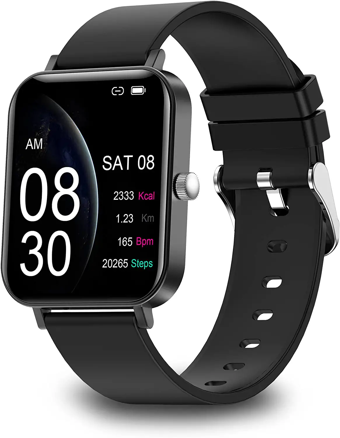 Photo 1 of Smart Watch, Hongmed Fitness Tracker with Blood Pressure Oxygen Monitor for Android Phones iOS iPhone Compatible, 1.69'' Touch Screen Waterproof Smartwatch Activity Sleep Tracking for Men Women
